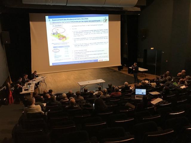 L’IRSN présente l’étude radiologique su site lors de l’assemblée générale de la Commission locale d’information (Cli) de Saint-Alban en décembre 2019 